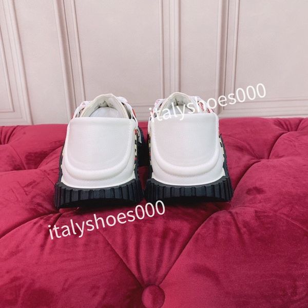 

luxury designer women fashion sneakers lace up popular flat casual men spring autumn walking shoes white, Black
