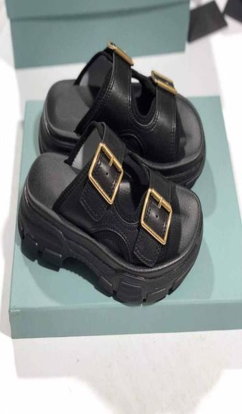 

2020 new fashion ladies flat sandals female temperament slope heel sandals summer classic slide beach slippers large size 40 with 7785346, Black