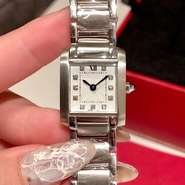 

womens watch designer watches luxury watch quartz watch square diamond scale waterproof wristwatches, Slivery;brown