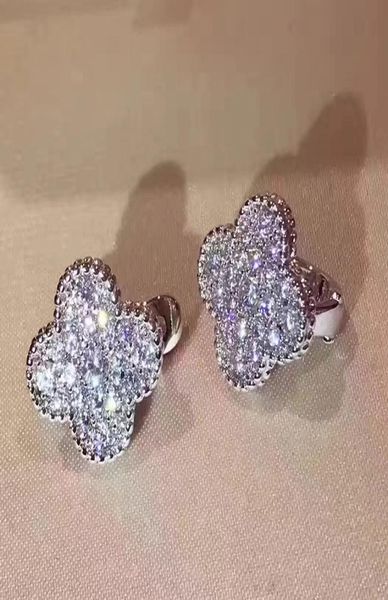 

luxurious quality brand name stud earring flower design and earring for women wedding jewelry gift drop 5181050, Golden;silver