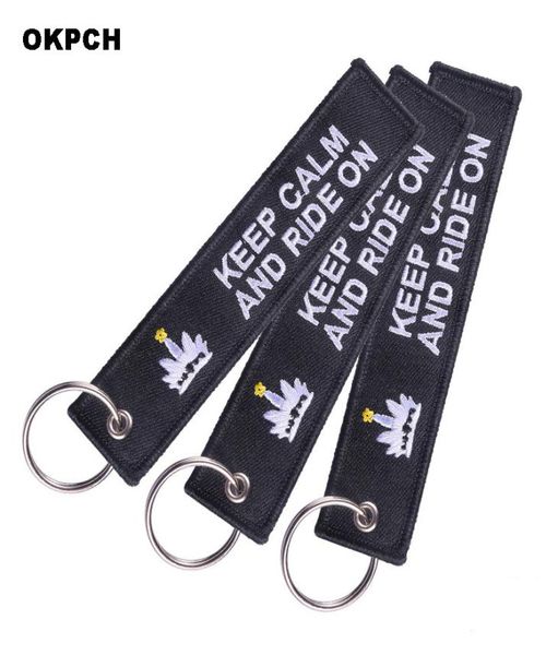 

fashion motorcycle keychain car key rings black keep calm and ride on cars and motorcycles key fobs keychains8315394, Silver
