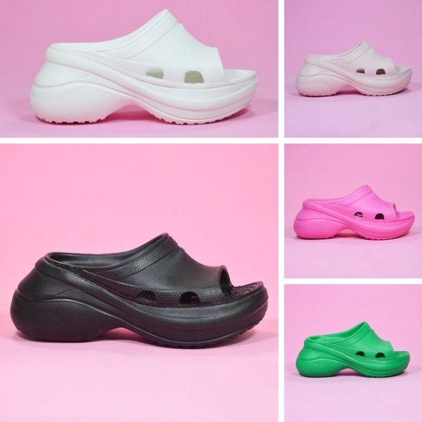 

slippers sliders walking working outdoor women designer sandals womens slides height increasing platform walking outdoor slides spring size-, Black