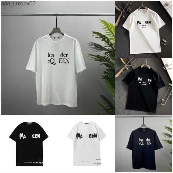 

men's t-shirts designer mens t shirt men's tshirt embroidered badge womens designer clothes shirt size s~5xl mc queens mcqueens al, White;black