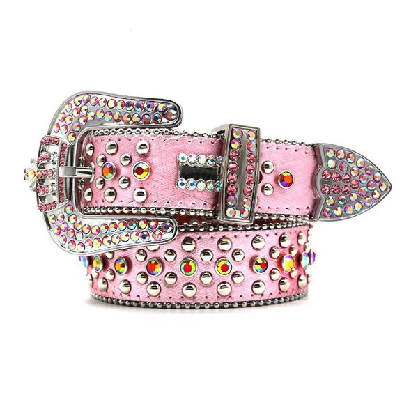 

crown buckle luxury belt bb belt for women designer belts with big rhinestone ceinture as gift, Black;brown
