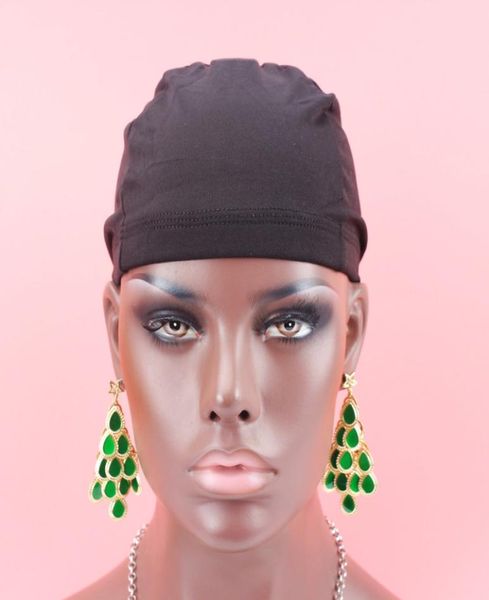 

10pcs lot dome caps for making wigs glueless adjustable liner spandex net elastic dome wig cap3462218, Black;brown