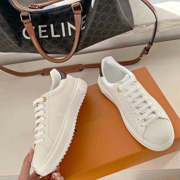 

2023 new sneakers shoes time out 1 women 1 genuine leather woman casual shoe size 35-41, Black