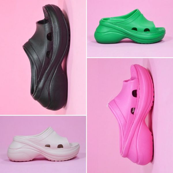 

slippers mens womens slides working outdoor designer sandals slides height increasing platform clogs walking outdoor slides spring, Black