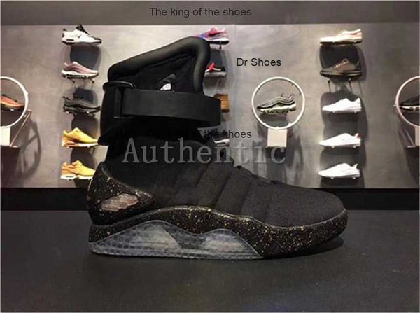 

shoes mcflys sneakers led glow dark gray black red authentic mag back to the future marty mcfly