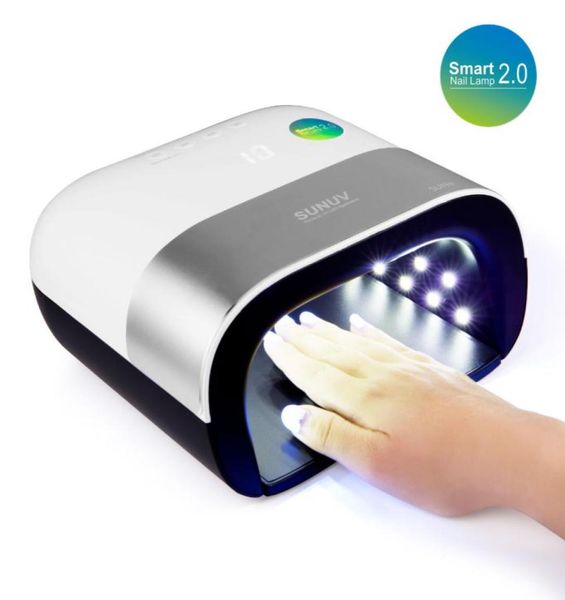 

sun3 smart 20 nail dryer 48w uv led lamp nail with smart timer memory invisible digital timer display nail drying machine7304262