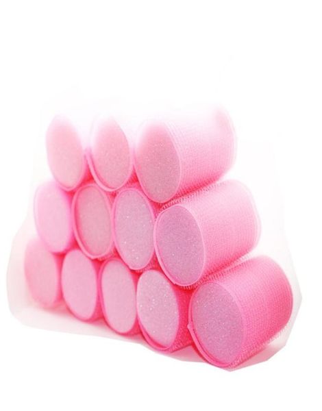 

12pcsset sponge core strong selfadhesive hair rollers big waves air bang sleep curling curlers fluffy curl hair maker u11011415513