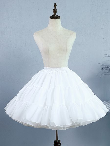 

lolita skirt brace adjustable daily brace violent cotton candy cloud brace wedding dress boneless soft yarn skirt half body qcs-0001-a, White