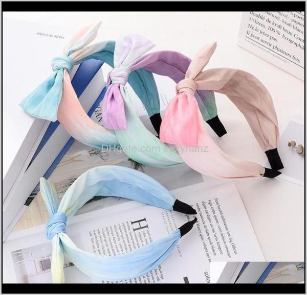 

headbands jewelry womens fashion soft splash tie dye cotton hairband ladies girls summer stretch knot head hair bands acce4973861, Silver