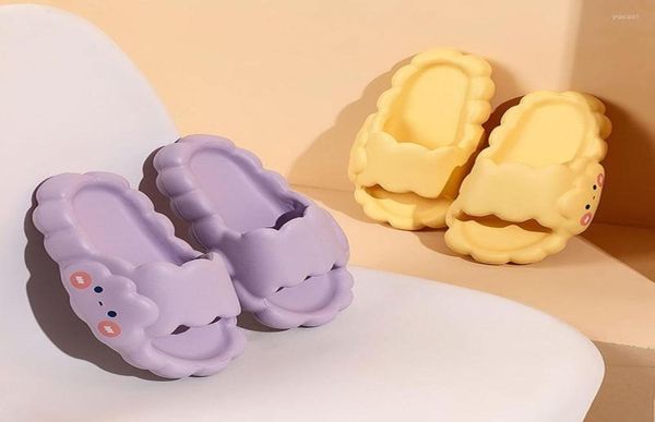 

slippers cartoon cloud slides women summer sandals men couples outside eva thick bottom nonslip soft sole beach home flip flops6609382, Black