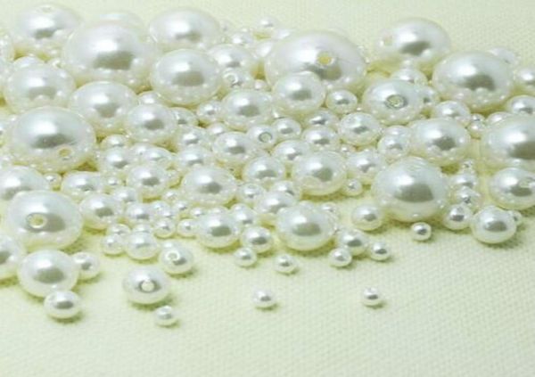 

1000pcslot ivory abs faux pearl beads spacer loose beads 4mm 8mm 10mm 12mm jewerly accessorie for diy making7934574, White