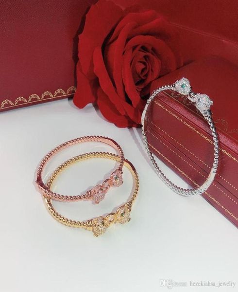 

double leopard head women039s bracelet luxurious simplicity dance bracelet giving gifts leopard 1170679, Black