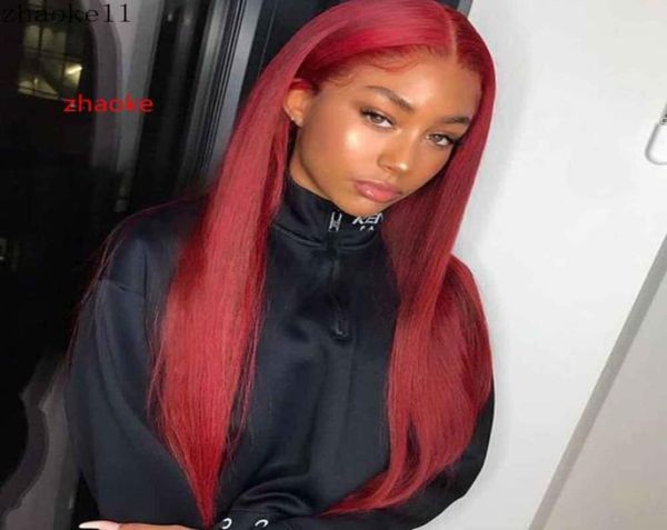 

red lace front human hair wigs red human hair wig 99j 360 lace frontal wig pre plucked full lace human hair wigs colored52808776551, Black;brown
