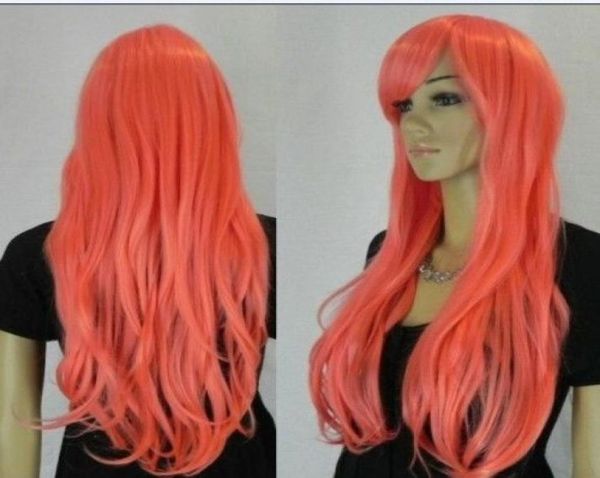 

100 brand new fashion picture full lace wigsgtgtnew long peach red wavy cosplay wigfashion wigs2408592, Black