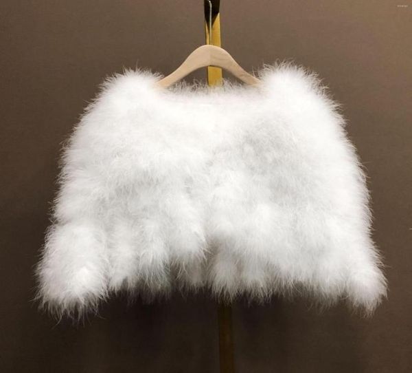 

scarves ostrich feather women bolero white bridal capes cloak fur winter autumn wedding wrap shawl bride coat3620321, Blue;gray