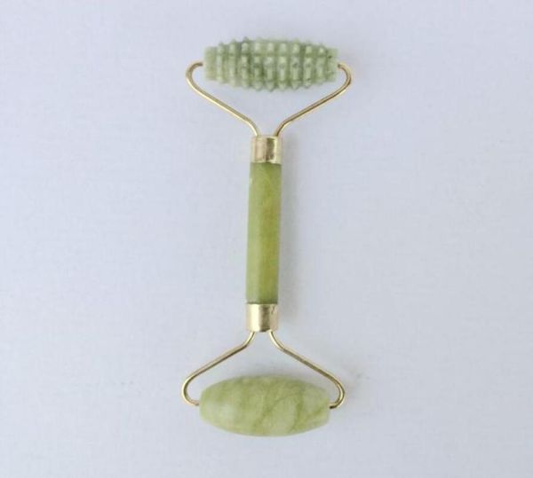 

pratical jade facial massage roller anti wrinkle healthy face body two head neck foot nature beauty tool face massager gift5964935
