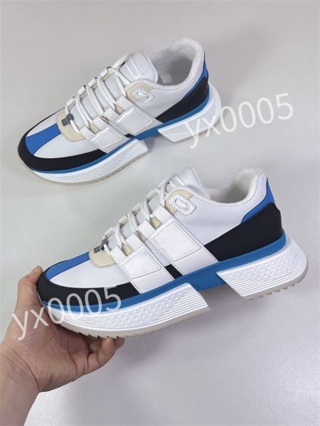 

2023 luxury designer flat sneaker trainer casual shoes leather white letter overlays fashion platform mens womens low sneakers, Black