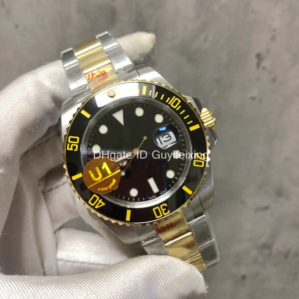 

u1 maker designer men luxury watch 116713 gmt automatic movement wristwatches men ceramic bezel watches gold silver watchs waterproof lumino, Slivery;brown