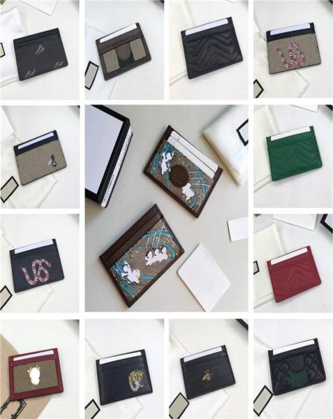 

more colour women and men card holders genuine leather wallets purses female coin pouch wallet packet bag with box9501919, Brown;gray