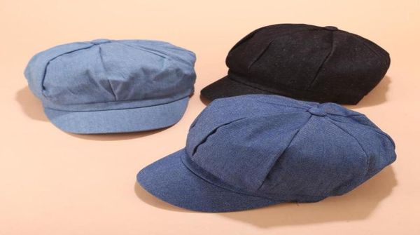 

cap octagonal autumn winter women fashion ins casual vintage british style 2020 artist painter elegant japanese charming8617507, Blue;gray