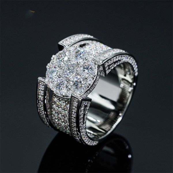 

new fashion mens moissanite rings passed diamond test s925 silver d color moissanite ring for party wedding nice gift, Golden;silver