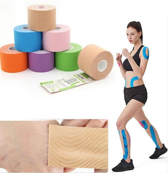 

elbow knee pads kinesiology tape muscle elastic kneepad athletic recovery pain relief support for gym fitness bandage7430419, Black;gray