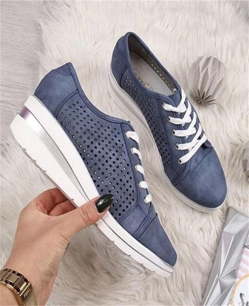 

dress shoes wedge summer autumn casual canvas sneakers breathable platform meddle heel pointed toe pump mesh2646568, Black