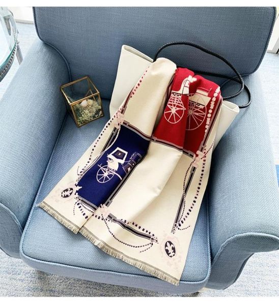 

2021 winter scarf women cashmere shawls fashion warm foulard lady airconditioned office scarves thick soft wraps size 180x70cm no1350041, Blue;gray