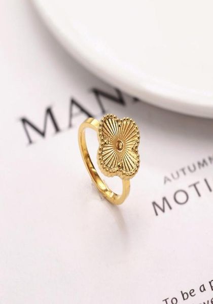 

luxury design black gold clover wedding ring for women0125051459, Silver