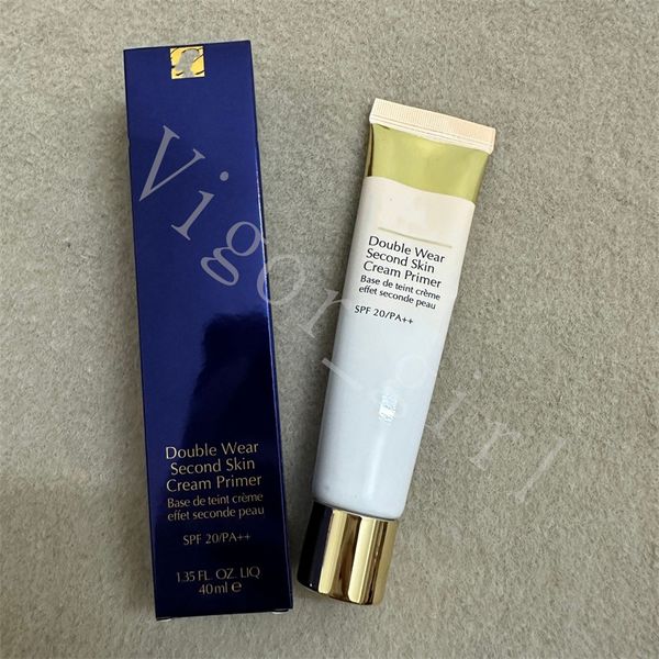 

famous brand foundation primer girl face beauty cosmetics double wear second skin cream primer base de teint creme effet seconde peau new ar