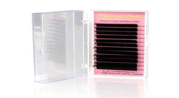 

4 trays mixed length 825mm eyelash extension silk mink volume lash deep matt8434453