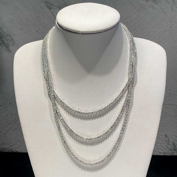 

kibo jewelry for women iced out 925 sterling silver moissanite diamond tennis chain necklace