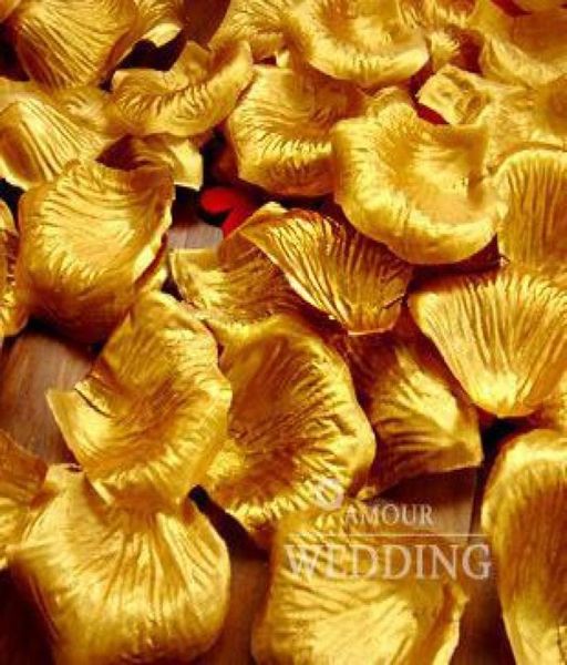 

gold silk rose petals wedding favour party flower 20 bags 100 pcs per bag1188003