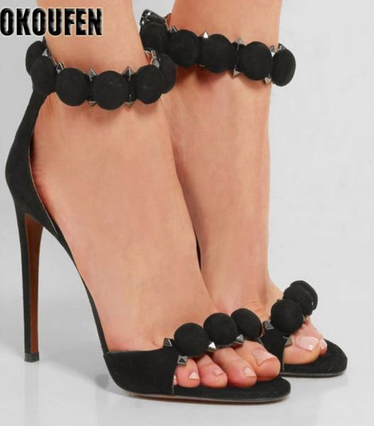 

2018 new thin heel women shoes high heels sandals party shoes summer sandals women pumps y2006205951618, Black