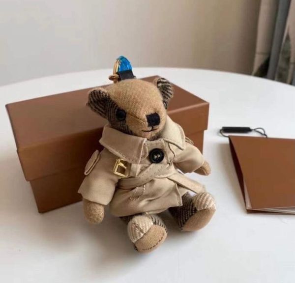 

cashmere bear doll pendant key chain classic design decoration car key chain fashion handbag pendant8880529, Silver