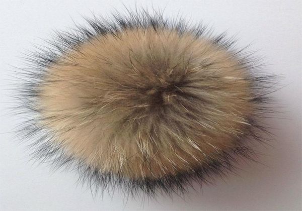 

beanieskull caps natural raccoon fur pompoms fluffy big ball pom poms diy pompon accessories for scarves hats bags shoes 1215cm 3730992, Blue;gray