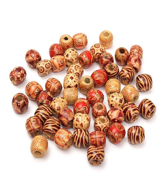 

50pcs dreadlock beads dreads wood wooden hair bead braided ring tube cuff clips for braids hairstyle hair extensions accessories2928276