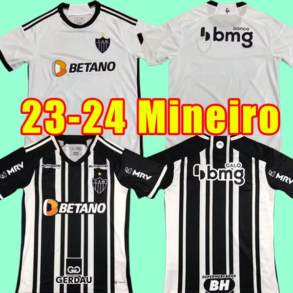 

2023 2024 atletico mineiro soccer jerseys manto da massa 23 24 fred cazares otero moura elias robinho valdivia adilson football shirt girl w, Black;yellow