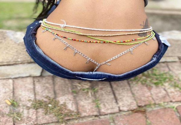 

crystal letter angel bitch belly chains for women bohemia beach belt chain female charm waist clothing accessories body chain p0812668430, Silver