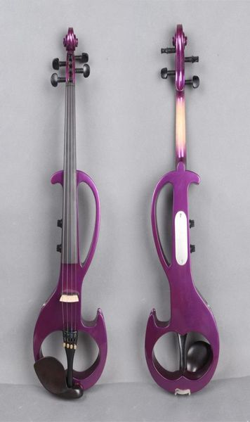 

new 44 electric violin powerful sound big jack purple solid wood bow case3030779