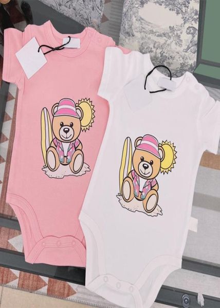 

baby rompers onepiece kids newborn classic letter bear print fashion boys girl cute jumpsuit child set toddler comfortable tr9415355, Blue