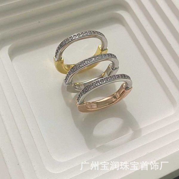 

original new lock ring tiffay s925 silver minimalist ins premium 18k rose gold