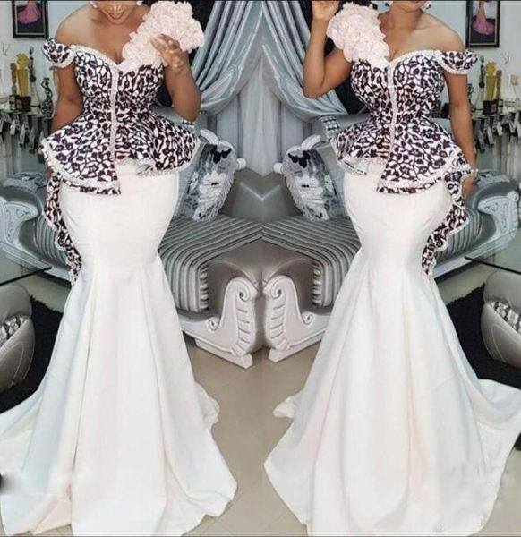 

2019 nigerian mermaid evening dresses black appliques peplum abiye formal evening gowns beaded floral prom dresses long robe robe 6614046, Black;red