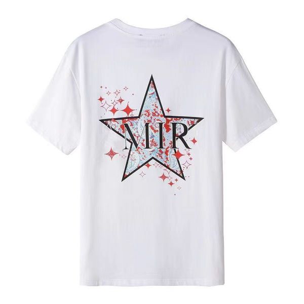 

23 mens t shirt designer t shirt mens tees pure cotton breathable high-end light luxury trend new couple's same clothing, White;black