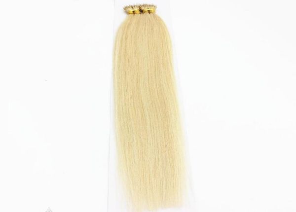 

100 beads undetectable lightest blonde 1gstrand 60 brazilian virgin human hair micro nano ring hair extensions8864628