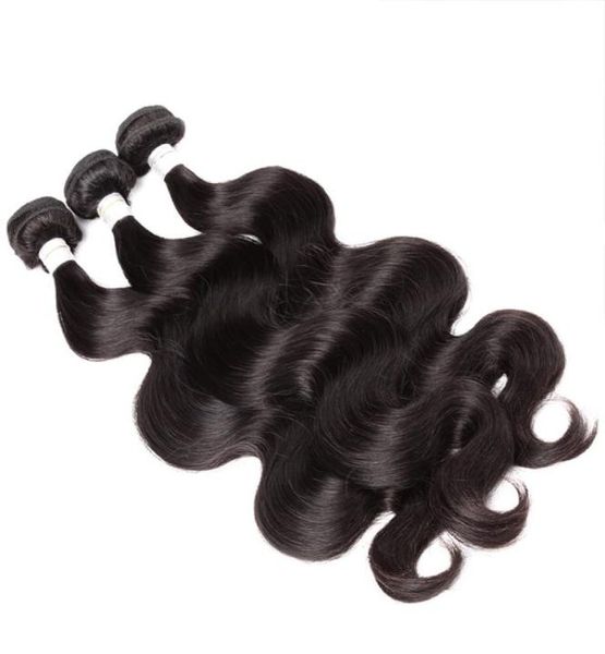 

brazilian hair bundle 3 bundles body wave virgin remy human hair weft extensions double wefts natural color 3pcs bellahair4740325, Black