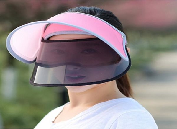 

2017 summer fashion women visor empty sun hat wide large brim face sunscreen cap beach travel hats sun protection caps2850784, Blue;gray